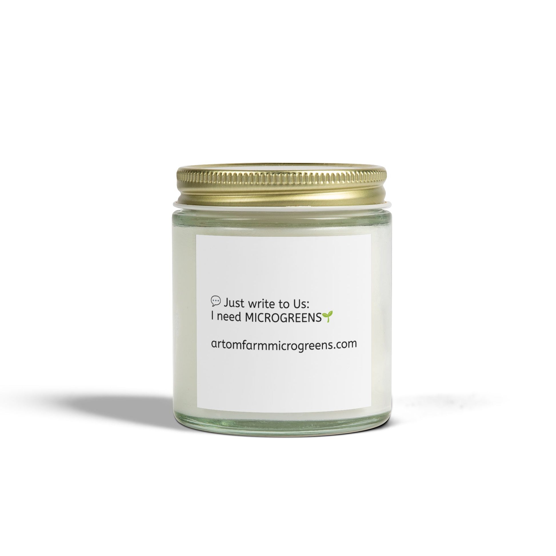 Scented Candles, Coconut Apricot Wax (4oz, 9oz) - ArtOm_farm™ MICROGREENS