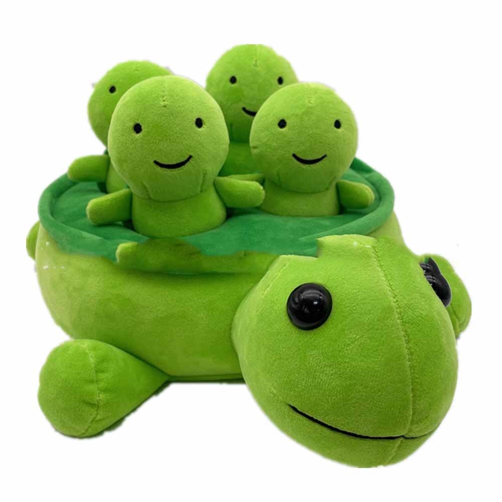 Plush Turtle in a Vegetable Garden