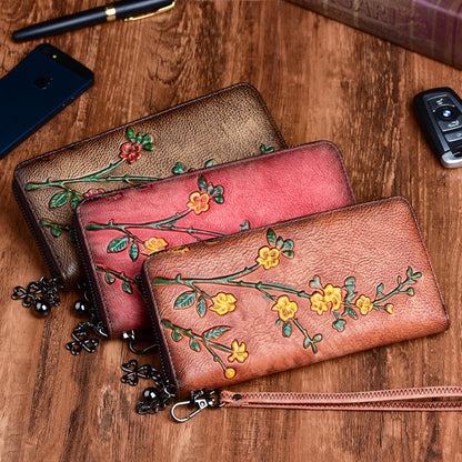 Long vegetable tanned purse - ArtOm_farm™ MICROGREENS