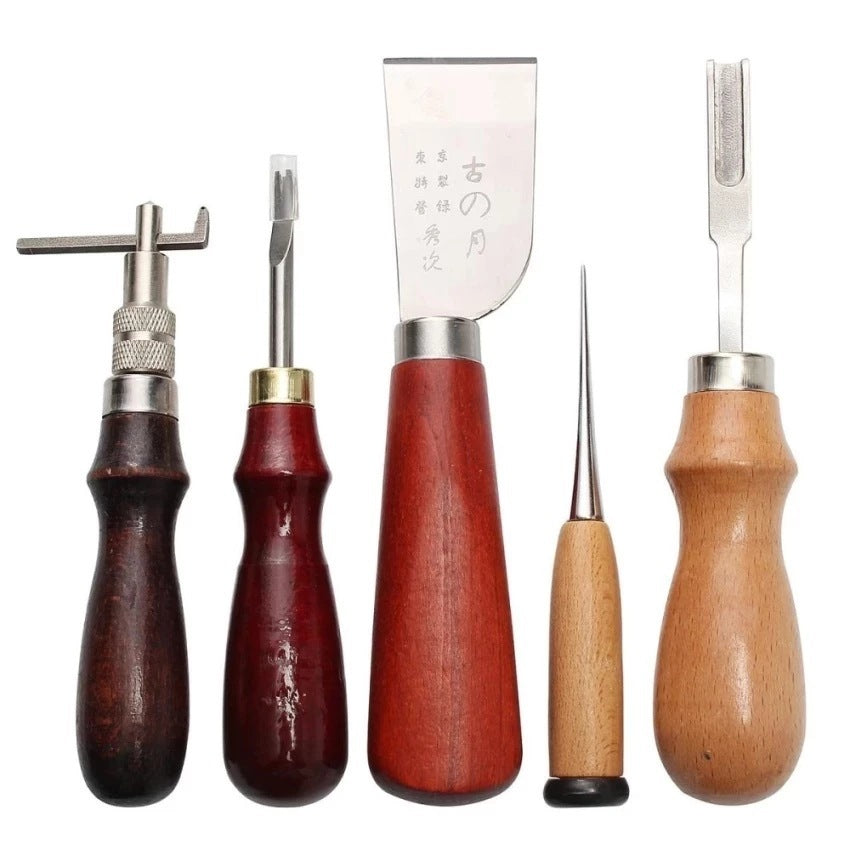 Leather Craft and Hand Sewing Kit - Leatherworker Tool Kit - ArtOm_farm™ MICROGREENS