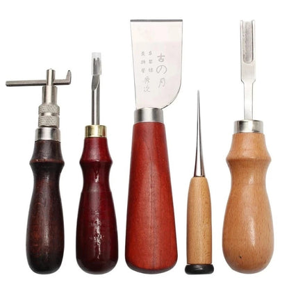 Leather Craft and Hand Sewing Kit - Leatherworker Tool Kit - ArtOm_farm™ MICROGREENS