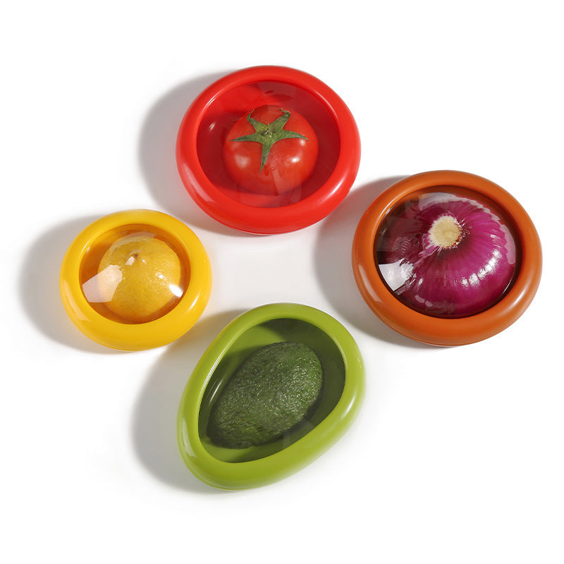 Fruit and Vegetable Storage Container Set with Clear Lid