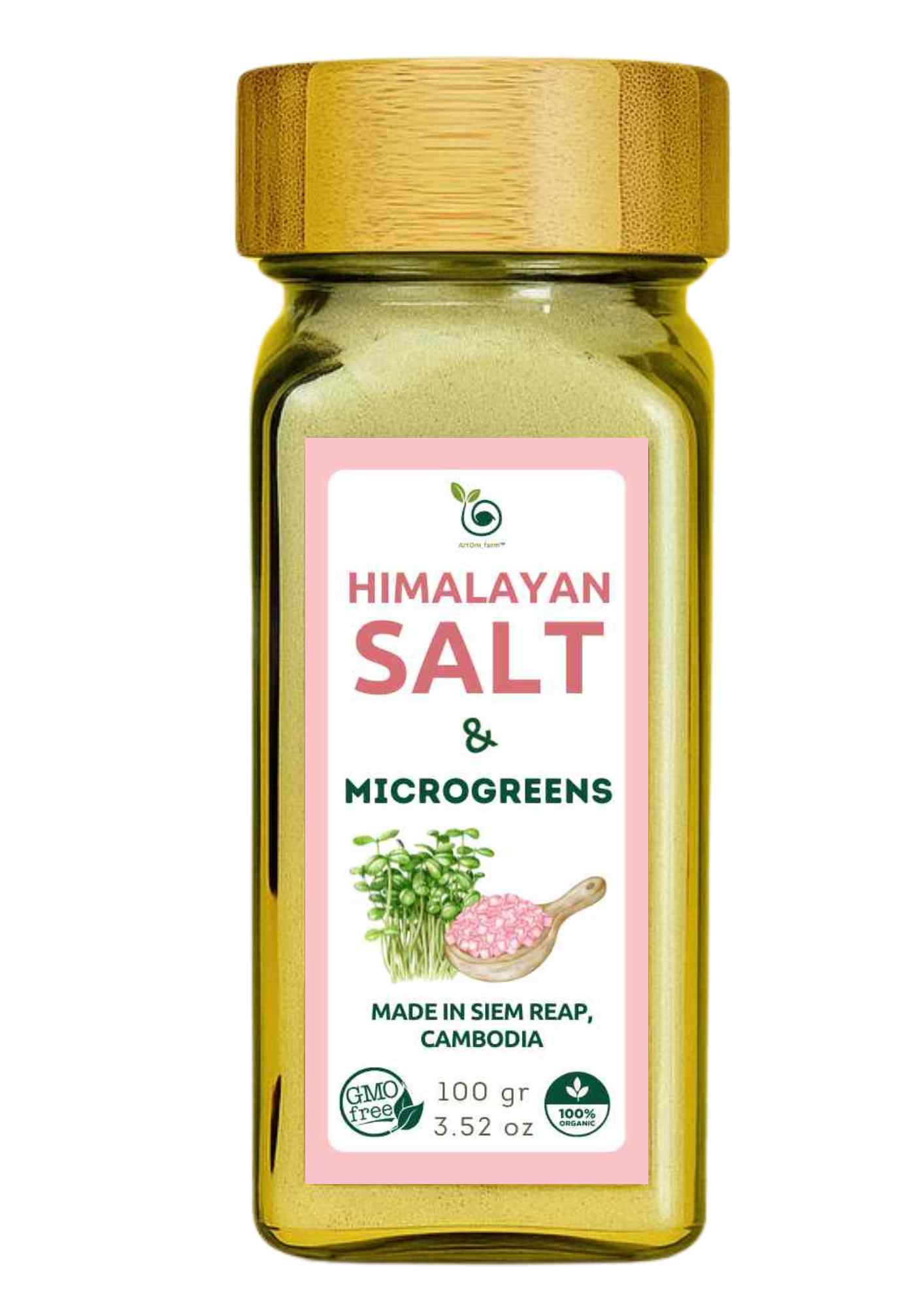 Himalayan Salt Microgreens Blend with Sunflower, Radish, and Spinach - 100g