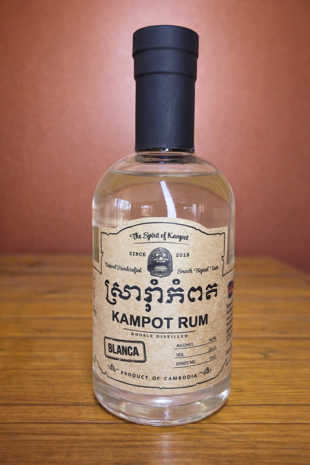Kampot Rum Blanca - Premium 40% Alc Rum ពីប្រទេសកម្ពុជា