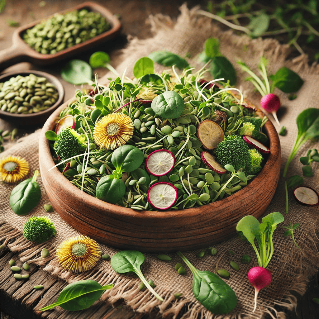 Powder Dried Mix Microgreens (Sunflower, Radish, Spinach) 100g