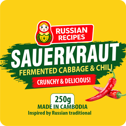 Sauerkraut Fermented Cabbage & Chili - Flavorful Probiotic Boost