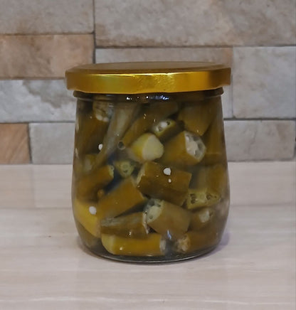 Pickled Okra 350ml - ArtOm_farm™ MICROGREENS