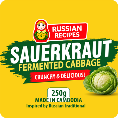 Sauerkraut Fermented Cabbage Original - Authentic Probiotic Superfood