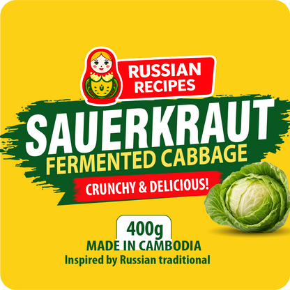 Sauerkraut Fermented Cabbage Original - Authentic Probiotic Superfood