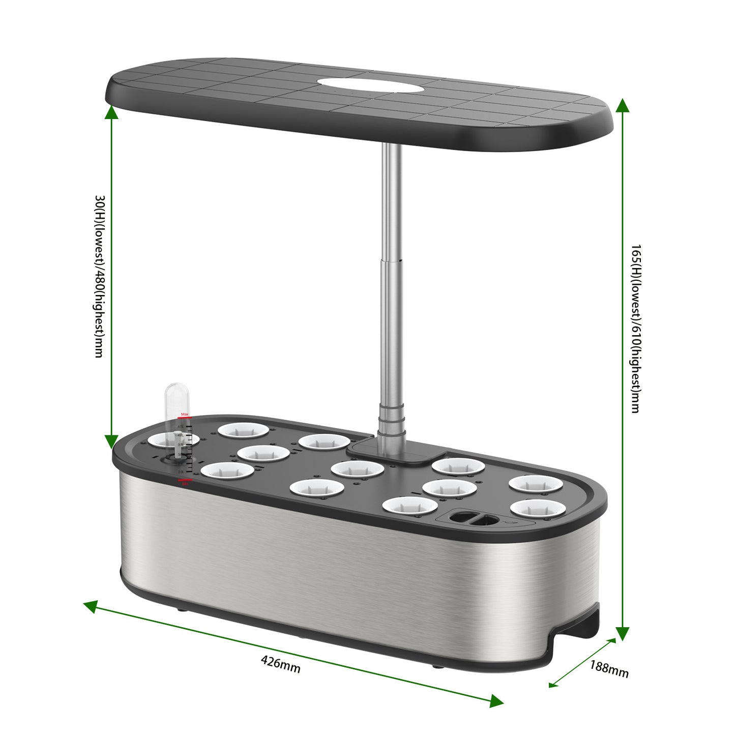 Intelligent hydroponic system for home growing