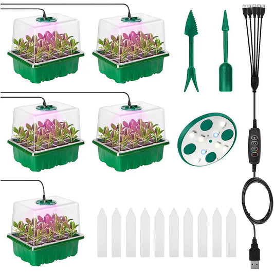 Full Spectrum LED Grow Light with Seedling Trays