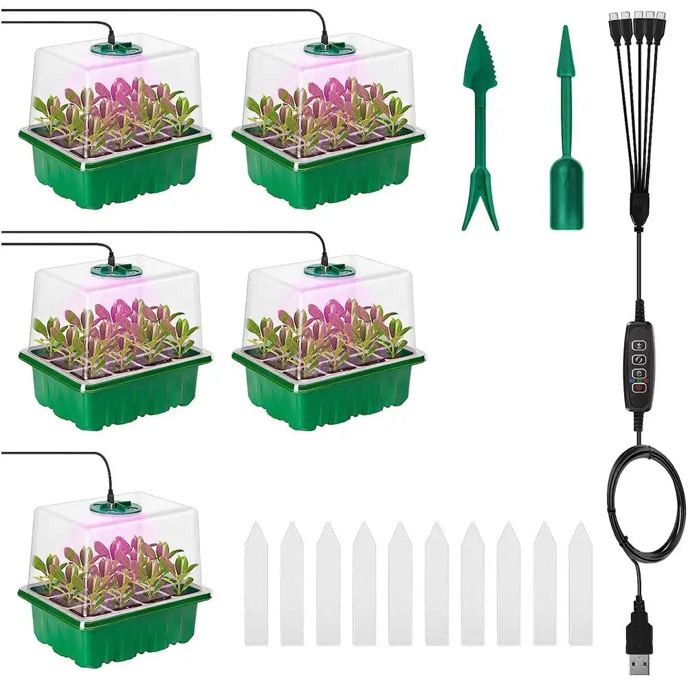 Full Spectrum LED Grow Light with Seedling Trays