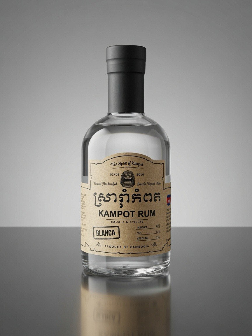 Kampot Rum Blanca - Premium 40% Alc Rum ពីប្រទេសកម្ពុជា