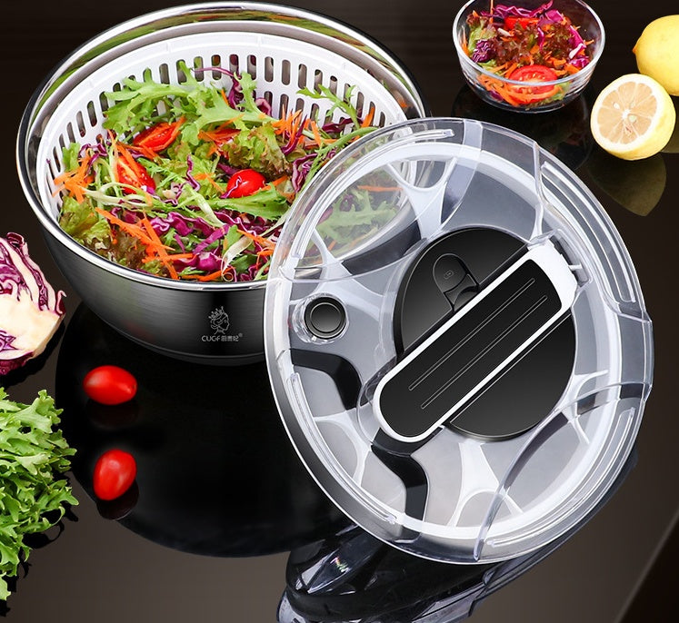 Stainless Steel Salad Spinner - ArtOm_farm™ MICROGREENS