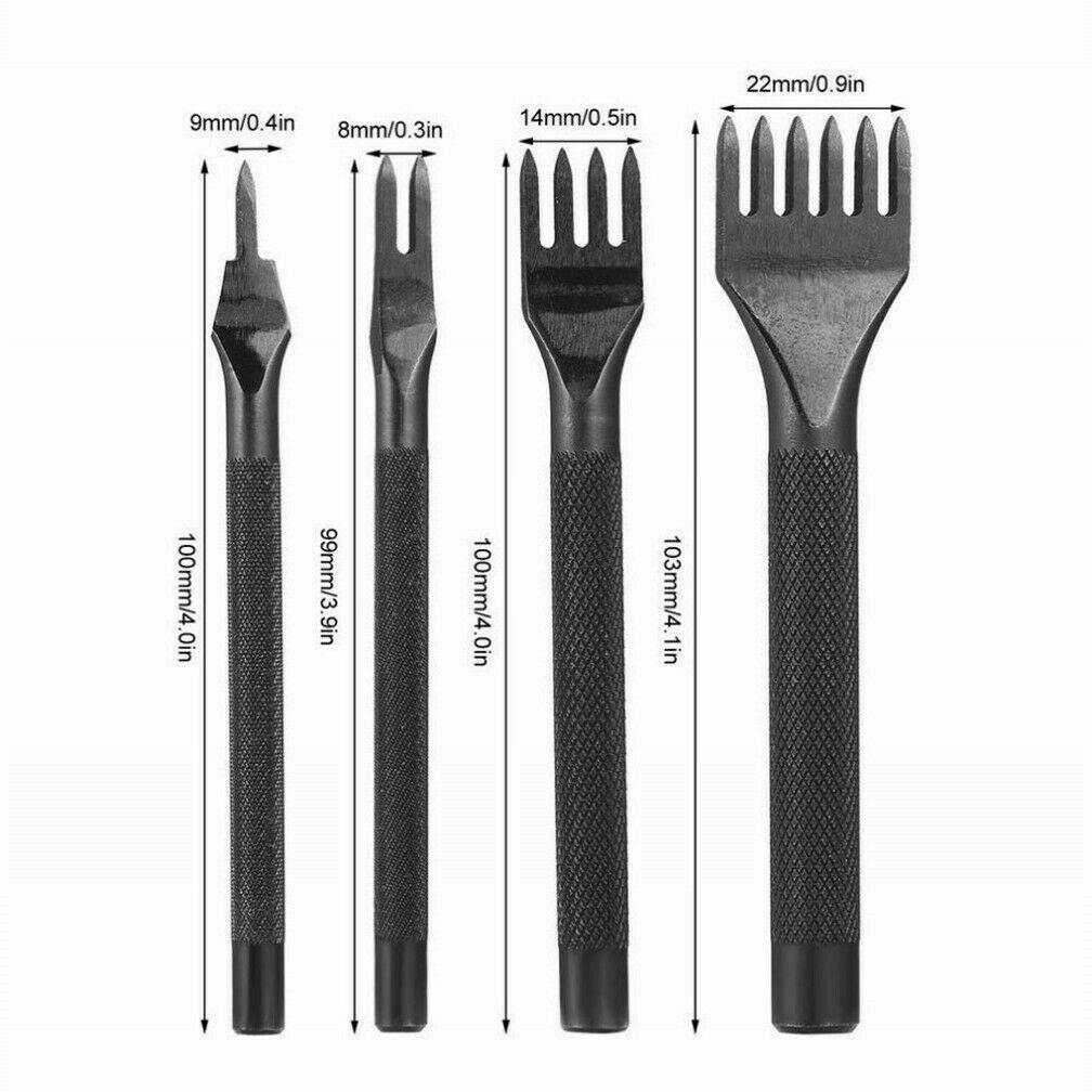 18 in 1 Leather Tool Kit: Punches and Accessories for Handcrafting - ArtOm_farm™ MICROGREENS