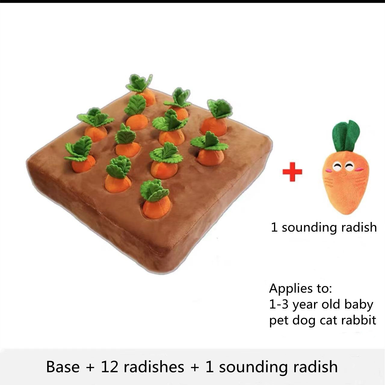 Carrot Plush Toy for Dogs - ArtOm_farm™ MICROGREENS