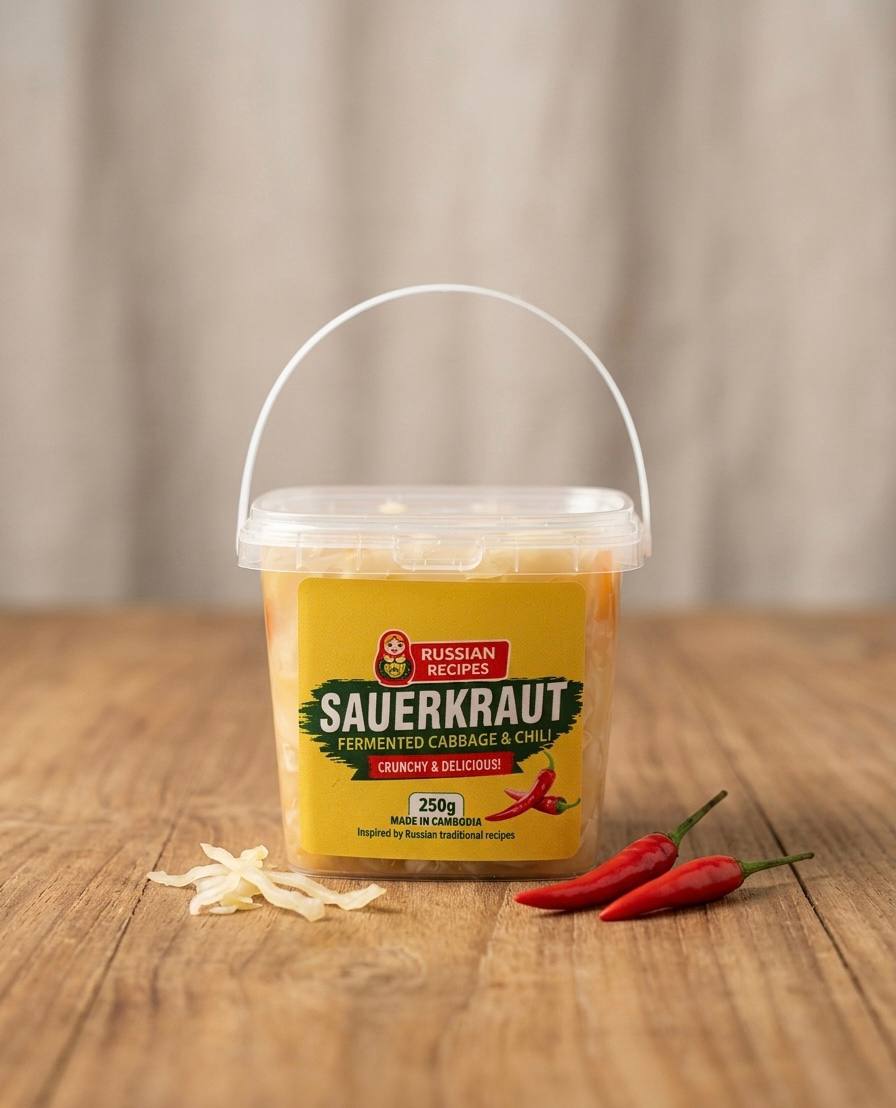 Sauerkraut Fermented Cabbage & Chili - Flavorful Probiotic Boost