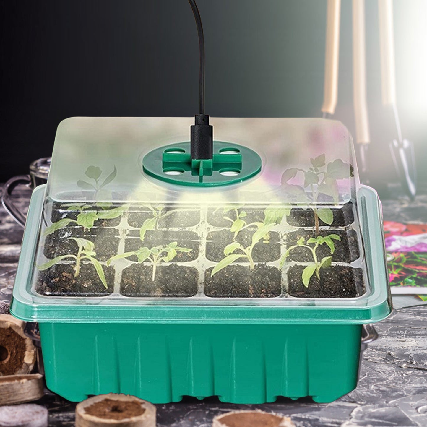 12-Cell Seedling Pot with LED Light