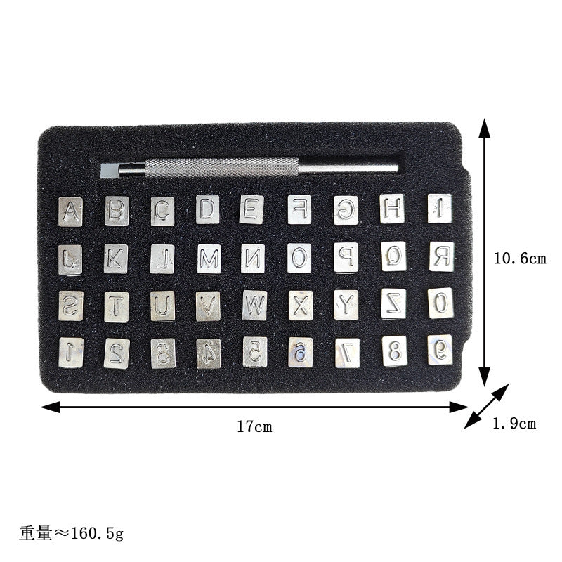 Leather Stamping Stamp Set: Letters and Numbers (36 pcs.) - ArtOm_farm™ MICROGREENS