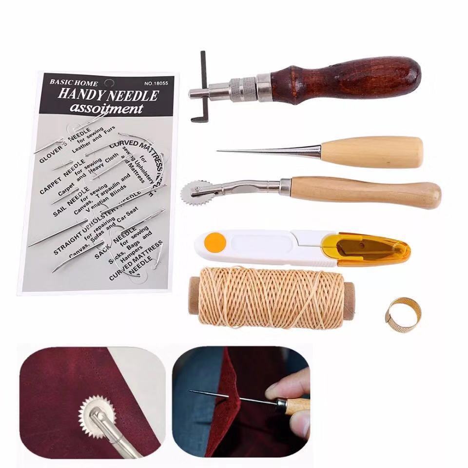 Leathercraft Tool Set 14 in 1: Griever, Diamond Punches and Accessories - ArtOm_farm™ MICROGREENS