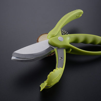Kitchen  Vegetable Salad Scissors Double Edge Serrated - ArtOm_farm™ MICROGREENS