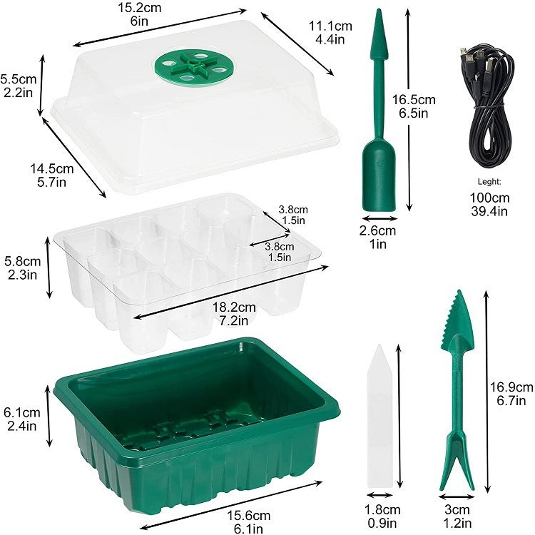 12-Cell Seedling Pot with LED Light