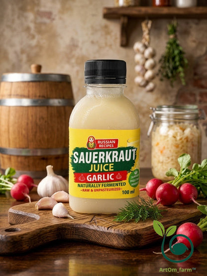 Sauerkraut Juice & Garlic - Probiotic Powerhouse for Gut Health