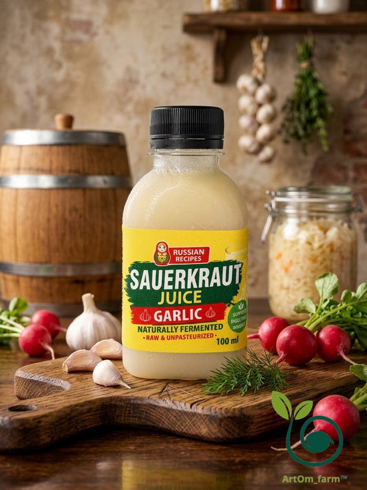 Sauerkraut Juice & Garlic - Probiotic Powerhouse for Gut Health