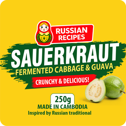 Sauerkraut Fermented Cabbage
 & Guava - A Delicious Boost to Your Gut Health