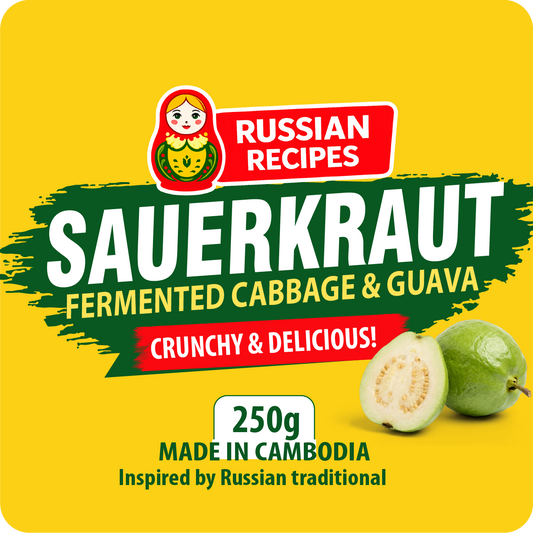 Sauerkraut Fermented Cabbage
 & Guava - A Delicious Boost to Your Gut Health