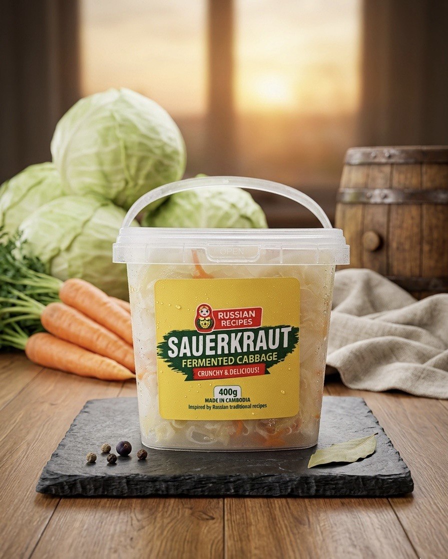 Sauerkraut Fermented Cabbage Original - Authentic Probiotic Superfood