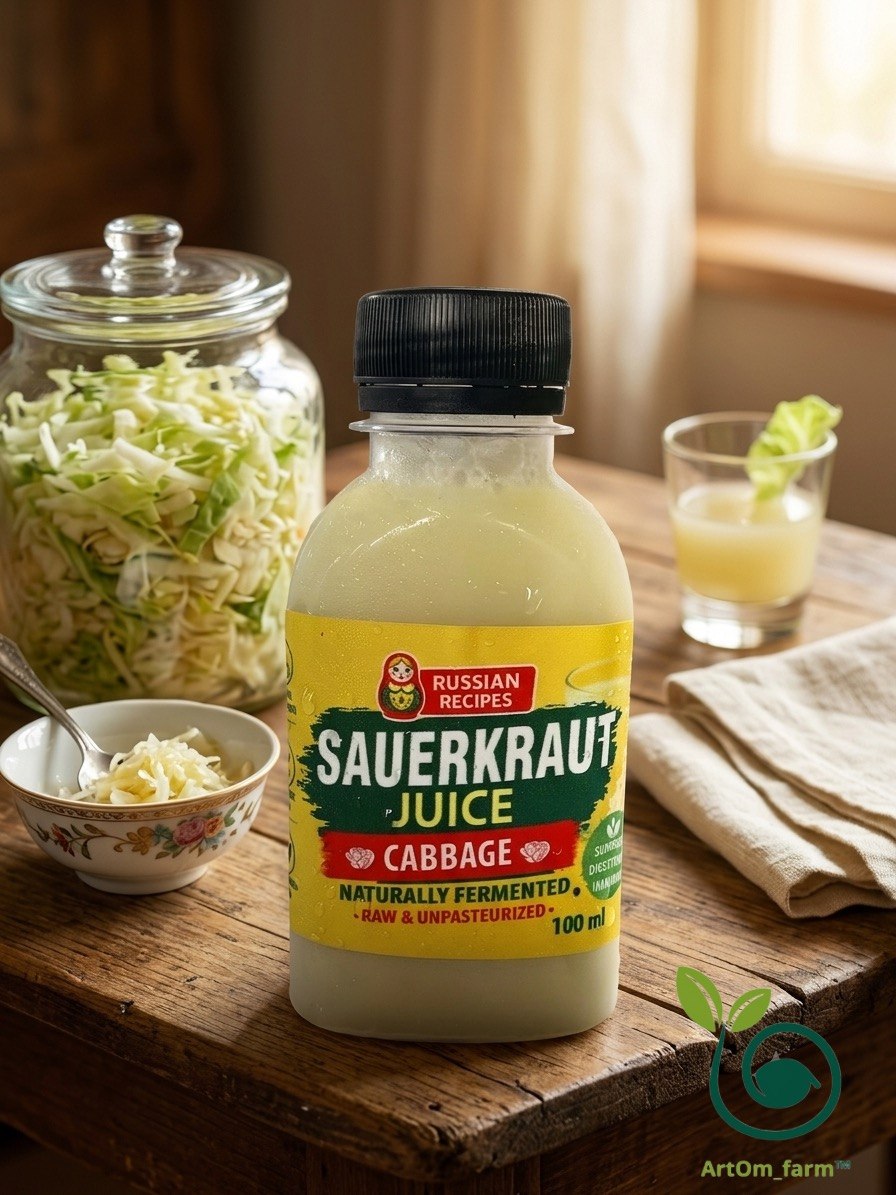 Sauerkraut Juice Original  - Probiotic Fermented Drink for Gut Health