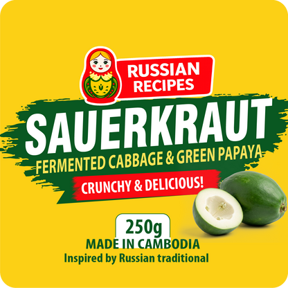Sauerkraut Fermented Cabbage  & Papaya for a Healthy Gut