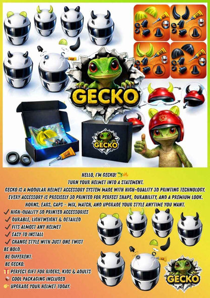 GECKO Ears helmet accessories for maximum comfort and style.