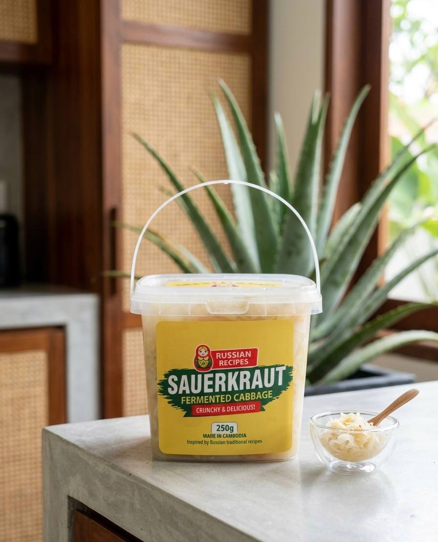 Sauerkraut Fermented Cabbage Original - Authentic Probiotic Superfood