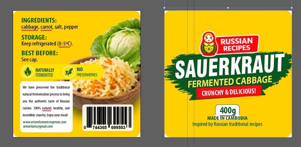 Sauerkraut Fermented Cabbage Original - Authentic Probiotic Superfood