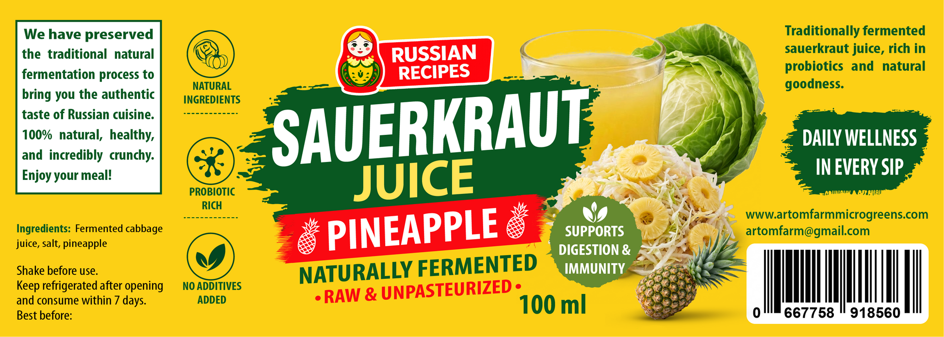 Sauerkraut Juice & Pineapple- Discover the Amazing: A Refreshing Pineapple Twist