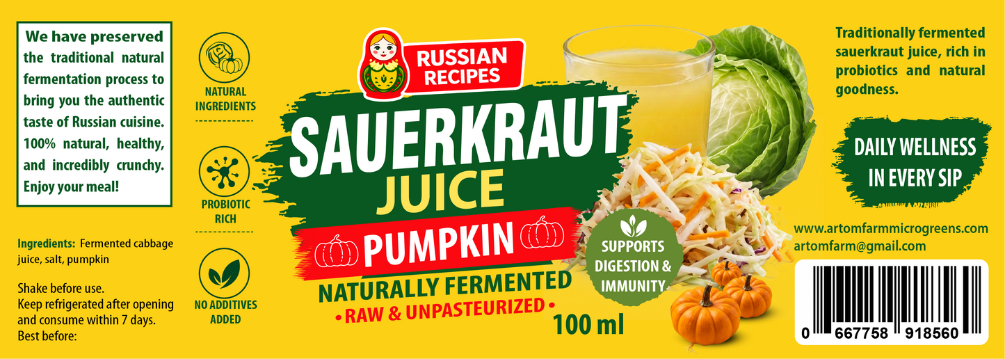 Sauerkraut Juice & Pumpkin – Nourishing Blend for Gut Health