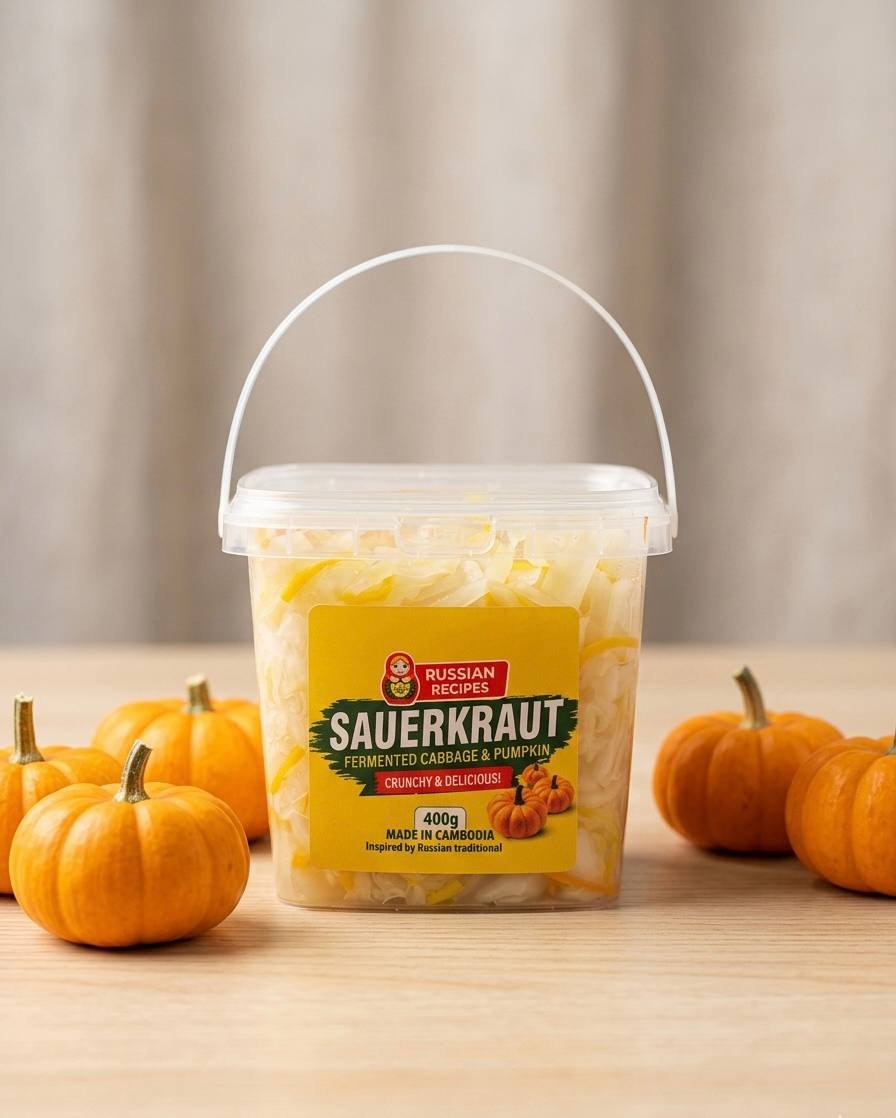 Sauerkraut Fermented Cabbage & Pumpkin - Delicious and Nutritious Blend