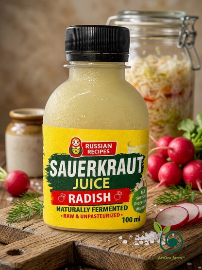 Sauerkraut Juice & Radish - Organic Probiotic Drink